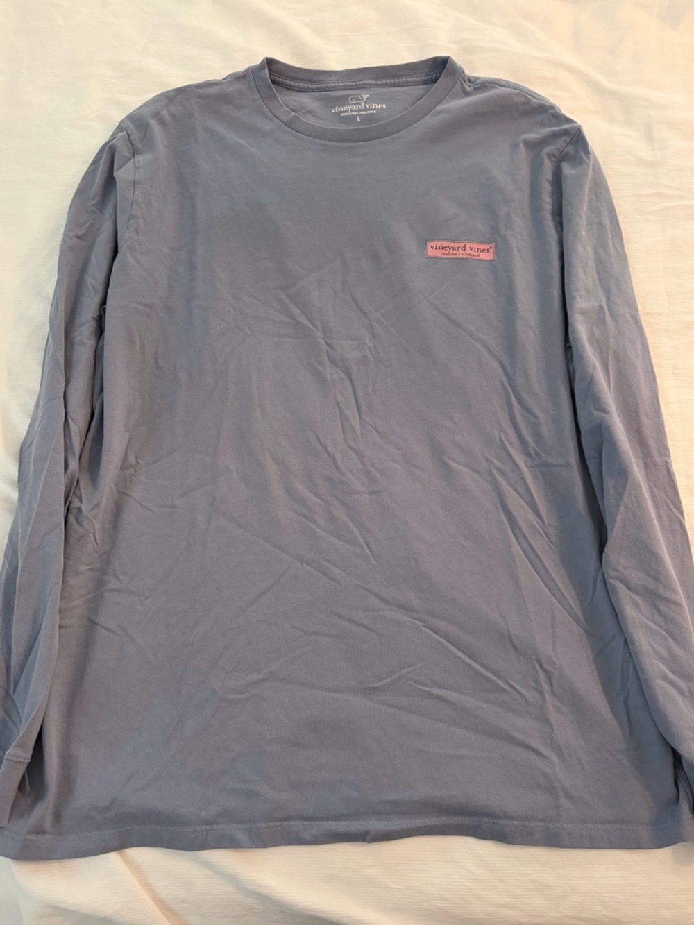 Vineyard Vines Martha’s Vineyard Long Sleeve Tee — Slate Blue / Large